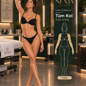 Kadın tüm kol buz lazer epilasyon İstanbul – Falcon Pro 4 Diode Buz Lazer Nexja Skin Clinic